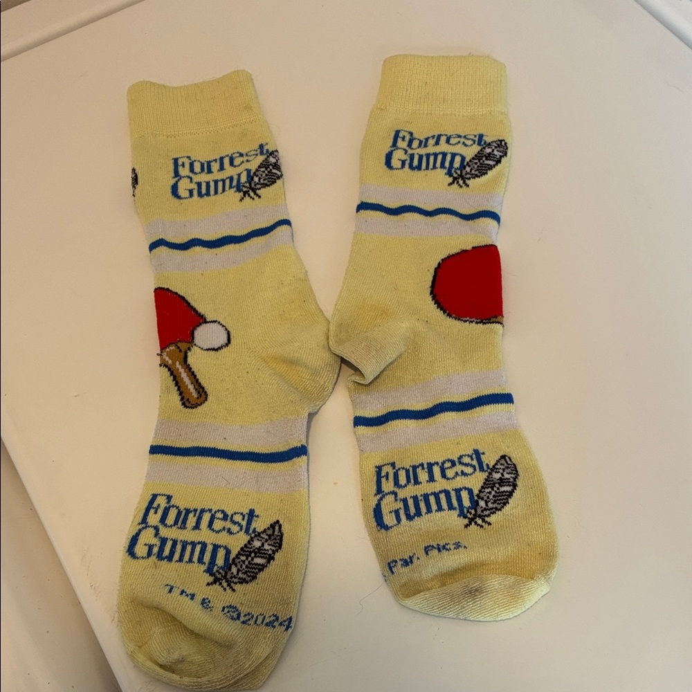 Yellow Forrest Gump Adult Socks